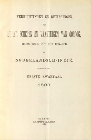 Eerste kwartaal 1899