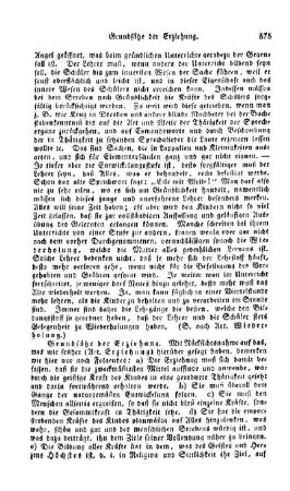 Grundsätze der Erziehung
