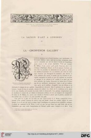 3: La saison d'art à Londres, [1] : La "Grosvenor Gallery"