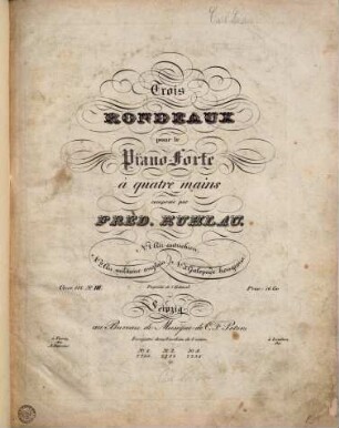 Trois rondeaux pour le piano-forte à quatre mains, oeuv. 111, 3. Galopade hongroise