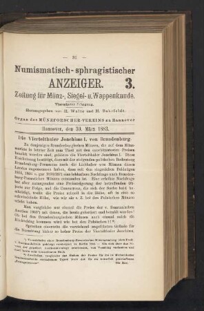 3. 30. März 1883