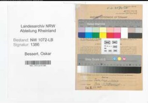 Entnazifizierung Oskar Bessert , geb. 12.05.1901 (Finanzbeamter)