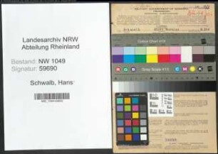 Entnazifizierung Hans Schwalb , geb. 07.06.1887 (Arzt)