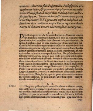 Dissertatio De Polymathia Philosophica