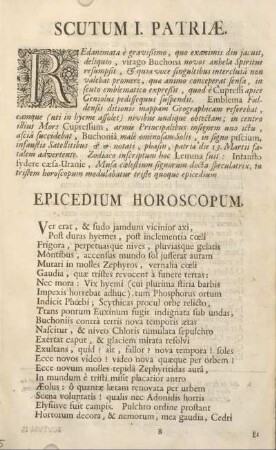 Scutum I. Patriæ.