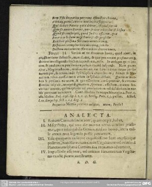 Analecta