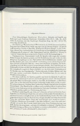 Rezensionen und Hinweise: Allgemeine Hinweise
