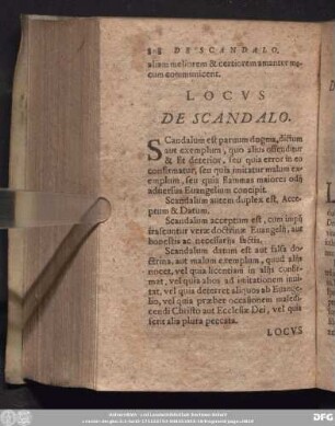 Locus De Scandalo.