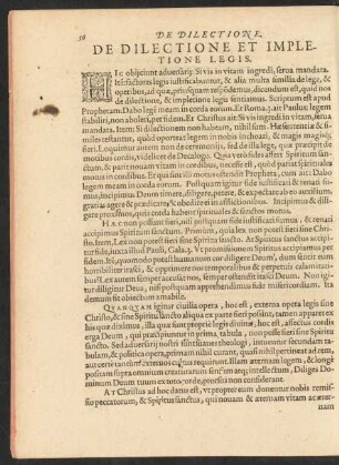 De Dilectione Et Impletione Legis.