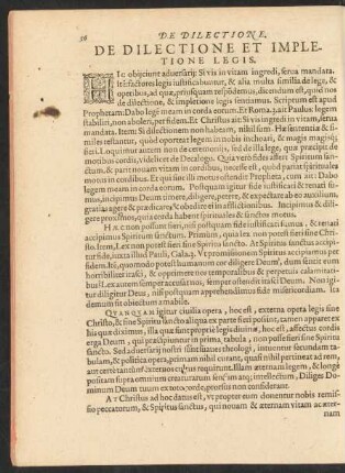 De Dilectione Et Impletione Legis.