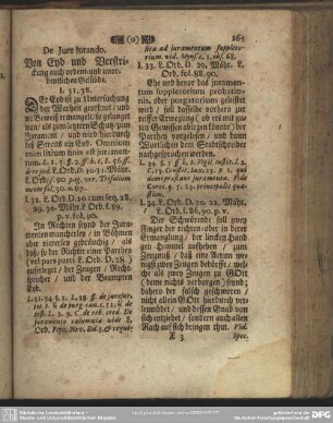 De Jure jurando. Von Eyd und Verstrickung auch ordent- und unordentlichen Gelübde. I. 31