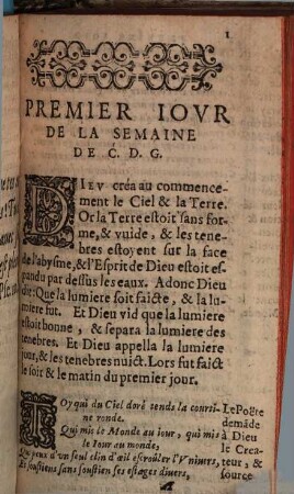 La semaine, ou création du monde du Christofle de Gamon : contre celle du Sieur du Bartas