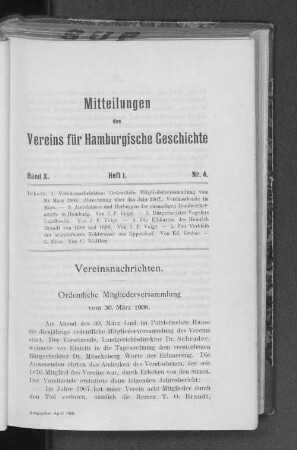 Vereinsnachrichten.