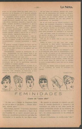 Feminidades : Cosas de "estos días"