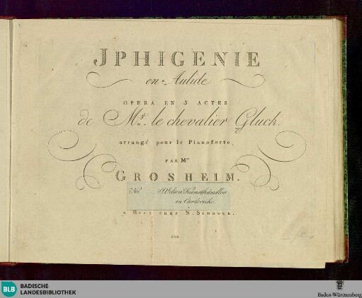 Jphigenie en Aulide : Opéra En 3 Actes