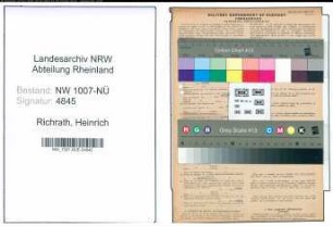 Entnazifizierung Heinrich Richrath , geb. 31.10.1898 (Schlosser)