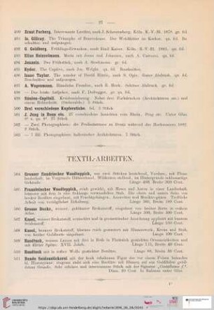 Textil-Arbeiten (Nr. 504-511)
