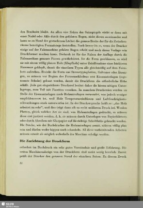 Die Zurichtung der Druckform