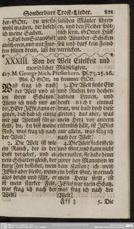 XXXIII. Von der Welt Eitelkeit und menschlicher Mühseligkeit