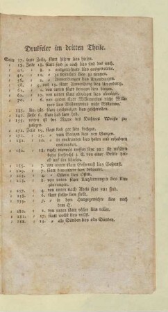 Drukfeler im dritten Theile
