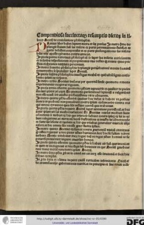 Compendiosa succinctaque resumptio dictorum in libros Boetii de consolatione philosophie.