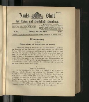 No. 83, 30. April 1915