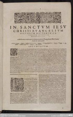 In Sanctum Jesu Christi Evangelium Secundum Matthaeum Catholica Expositio Ecclesiastica