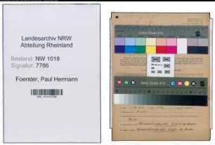 Entnazifizierung Paul Hermann Foerster , geb. 02.05.1906 (Lagerarbeiter)