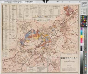 Wirtschafts-Karte des Preuß. Forstamtes Bredelar, Waldzustand 1.10.1925, Handstück des Oberforstmeisters