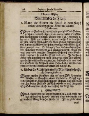 Neunter Absatz. Mittel wider die Fraiß