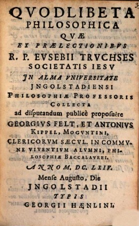Qvodlibeta Philosophica, 3