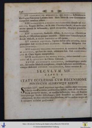 Seculum XIV.