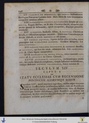 Seculum XIV.
