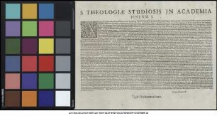 S. Theologiae Studiosis In Academia Ienensi S. : P.P. Ienae Domin. I. Trinitatis Anno 1625.