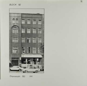 Fotografie: Oranienstr. 193, um 1981