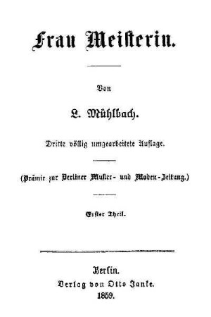 Frau Meisterin