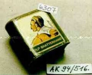 Bleistiftanspitzer in Form eines Buches mit Aufdruck "OLD SHATTERHAND"