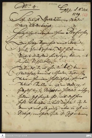 Brief von Heinrich Julius Elers an August Hermann Francke.