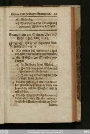 Evangelium am Grünen Donnerstage. Joh. XIII, 1 - 15.