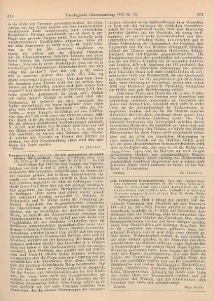 374 [Rezension] Schwartz, Eduardus, Acta Conciliorum Oecumenicorum. Tom. I: Vol. 4