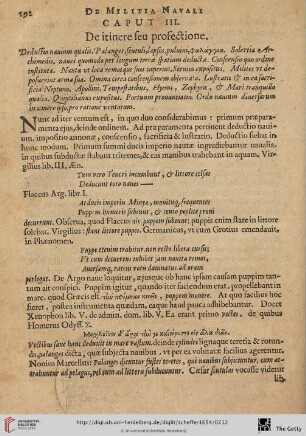 Caput III: De itinere seu profectione