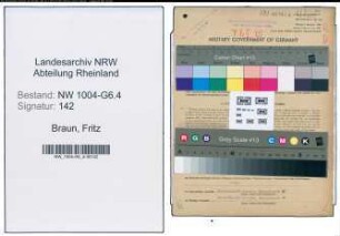 Entnazifizierung Fritz Braun , geb. 31.12.1900 (Werkmeister)