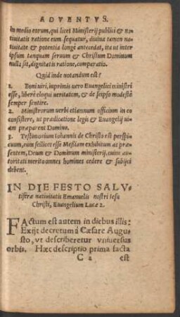 In Die Festo Salutiferae nativitatis Emanuelis nostri Iesu Christi ...