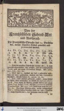 Aussprache und Grammatik.