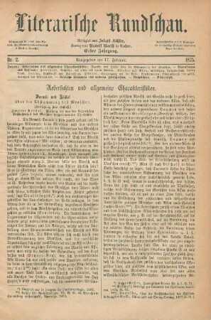 17-20 Darwin und Häckel über die Abstammung des Menschen : zweiter Artikel