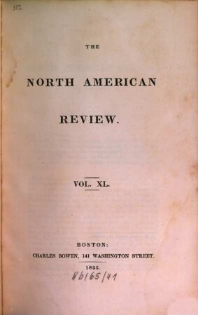 The North American review. 40. 1835