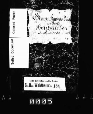 Gerichtshandelsbuch von Holzhausen (bei Geringswalde), Bd. 1