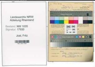 Entnazifizierung Fritz Jost , geb. 28.04.1912 (Werkschutzleiter)