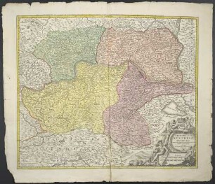 Archiducatus Austriae Inferioris In omnes suas Quadrantes Ditiones divisi Nova et exacta Tabula
