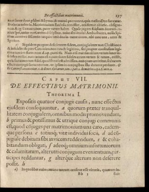 Caput VII. De Effectibus Matrimonii